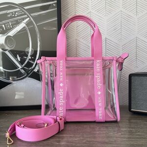 Kate Spade Kip Clear Small Tote in Surf Pink